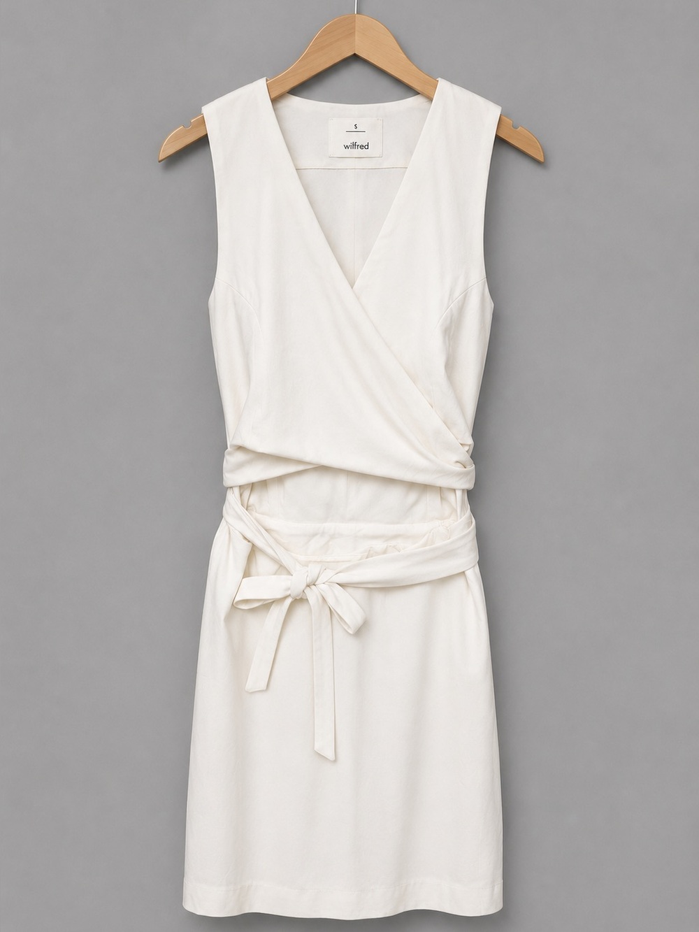 Wilfred Aritzia White Wrap Dress Size 10 Graduation Bridal Shower Bachelorette